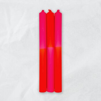 Bougies Dip Dye / Pure Neon Love / 25 cm / Lot de 3 Success Active 1