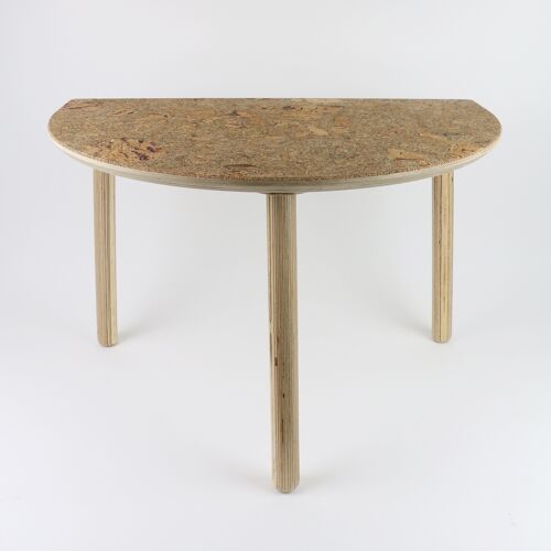 Natural Cork Half Moon Table