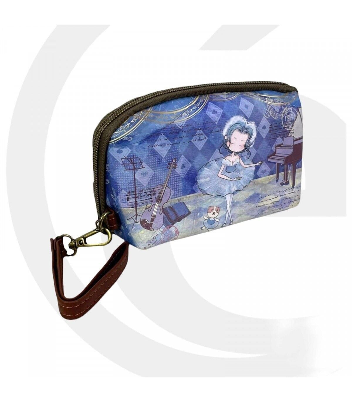 Design da polso a borsa sintetica con cerniera per donna. Promo per la festa della mamma