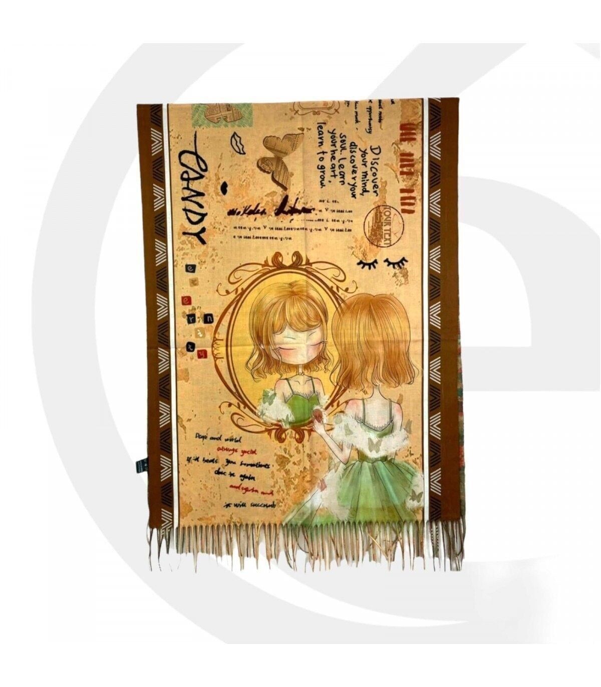 Sciarpa Sweet Candy con Frange e Polso con Specchio. Promozione Primavera