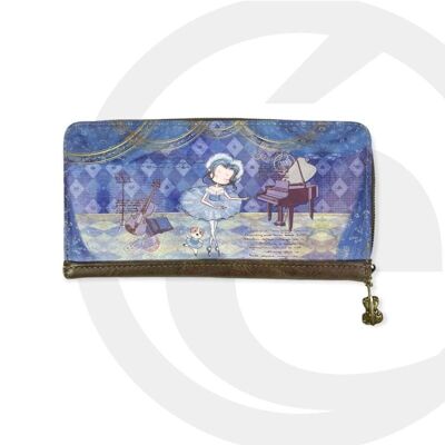 Sweet Candy Women's Wallet with Doll Design and Horizontal Interior Pocket