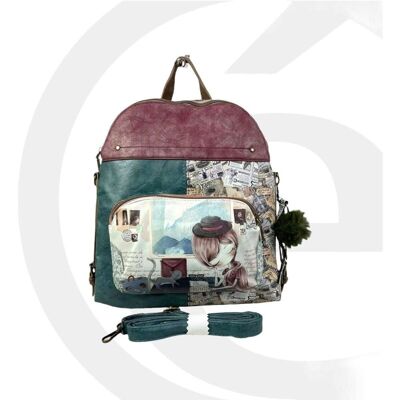 Sweet Candy Women's Doll Backpack With Zipper And Exterior Pockets. Woman fashion