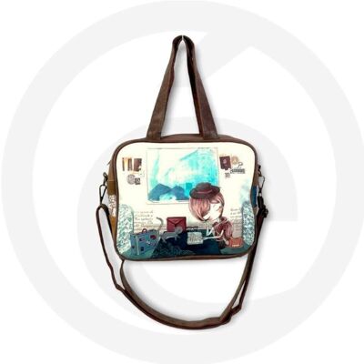 Women's Bag with Sweet Candy Doll Design and Long Handles. Mother's Day Promo