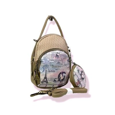 Bolso Bandolera Muñeca Sweet Candy de Mujer con Monedero Compacto Circular. Pronto Moda