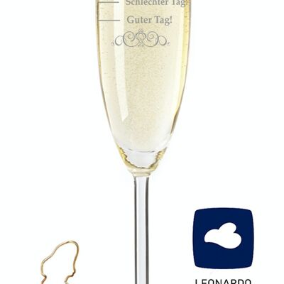 Leonardo champagne glass with engraving - bad day, good day, don't ask - 200 ml - suitable for champagne & sparkling wine