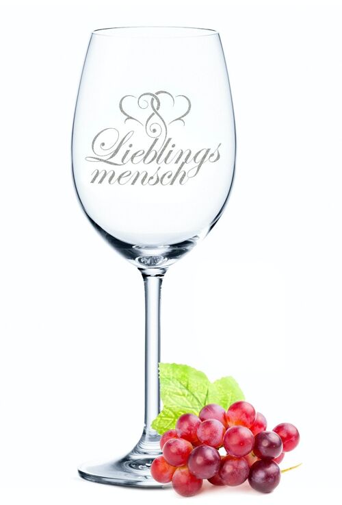 Leonardo Daily Weinglas mit Gravur - Lieblingsmensch - 460 ml - Geeignet für Rotwein und Weißwein