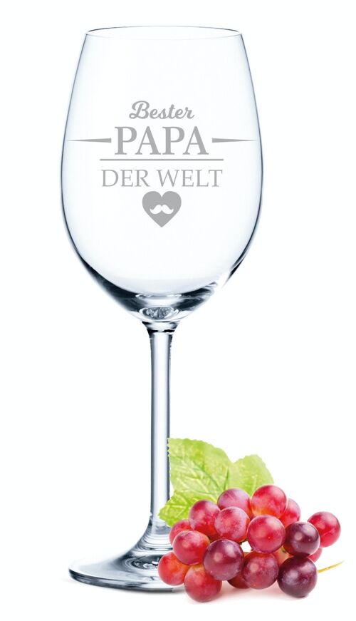 Leonardo Daily Weinglas mit Gravur - Bester Papa der Welt - 460 ml - Geeignet für Rotwein und Weißwein