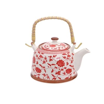 Ceramic teapot with filter and bamboo handle. Capacity: 800ml AT-393B