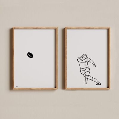 Dúo de carteles - Rugby