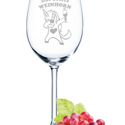 Copa de vino grabada Leonardo Daily - Cuerno de vino - 460 ml - Apta para vino tinto y blanco