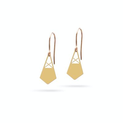 Earrings "Pentaraut" | gilded