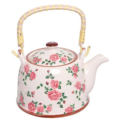 Ceramic teapot with filter and bamboo handle. Capacity: 800ml AT-393-3