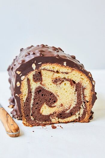 Préparation pour gâteaux bio : Cake Marbré, coque Chocolat & Noisettes - Pour 8 personnes - 570g 2