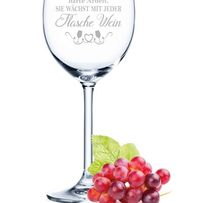 Leonardo Daily Weinglas mit Gravur - Freundschaft ist harte Arbeit - 460 ml - Geeignet für Rotwein und Weißwein