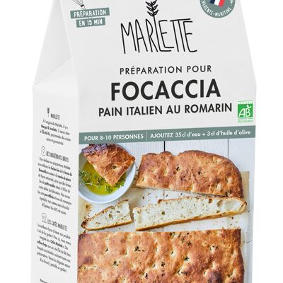 Preparación para Focaccia, pan italiano con romero orgánico - Para 8 personas - 595g