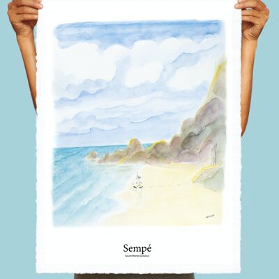 AFFICHE 56x76 cm SEMPE CHASSEUR