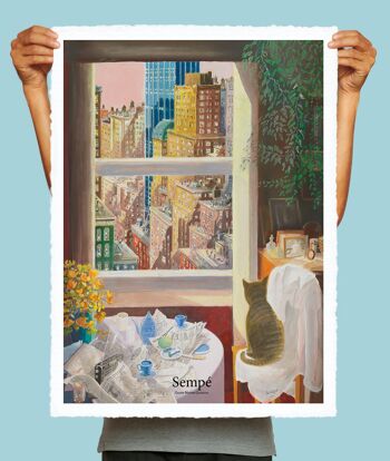 AFFICHE 56x76 cm SEMPE CHAT NYC