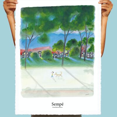 POSTER 56x76 cm SEMPE DOG CHILD