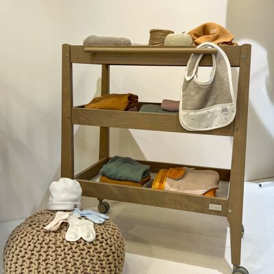 Changing table with handle and sponge pillow - CLAY
