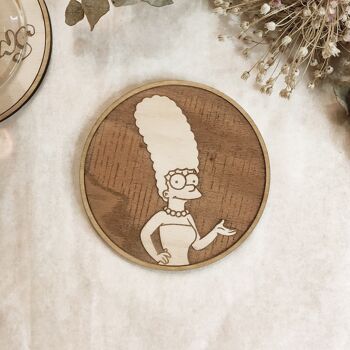 Lot de 6 sous-verres en bois Les Simpson - Cadeau de pendaison de crémaillère 5