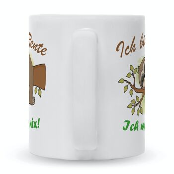 Mug imprimé avec dicton - paresseux à la retraite - 330 ml 8