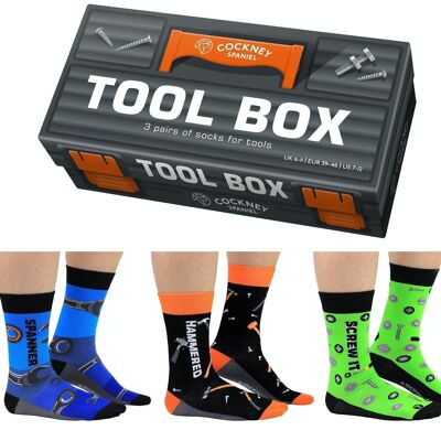 TOOLBOX - 3 passende Paar Socken |Cockney Spaniel| UK 6-11, EUR 39-46, US 6.5-11.5