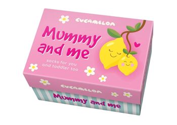 MAMAN ET MOI - 2 paires de chaussettes Citron | Coffret cadeau | Cucamelon| Royaume-Uni 4-8, 2-4 ANS 4