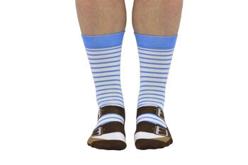PAPA ET MOI- 2 paires de chaussettes sandales | Coffret cadeau | Cucamelon| Royaume-Uni 6-11, 2-4 ANS 5