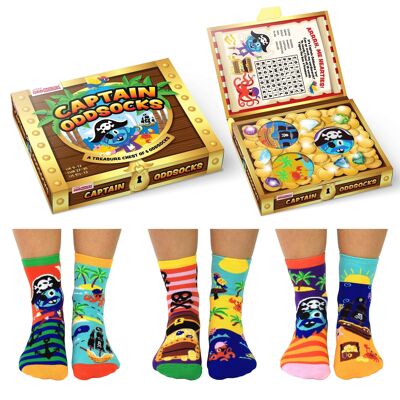 CAPITANO ODDSOCKS | Confezione regalo per bambini con 6 calzini dispari - United Oddsocks| Regno Unito 9-12, EUR 27-30