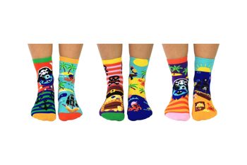 CAPITAINE ODDSOCKS | Coffret cadeau 6 chaussettes impaires pour enfants - United Oddsocks| Royaume-Uni 9-12, EUR 27-30 2