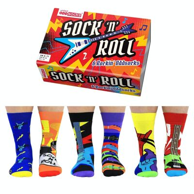 SOCK N ROLL | 6 Odd Socks Adult Gift Box - United Oddsocks| UK 6-11, EUR 39-46, US 6.5-11.5