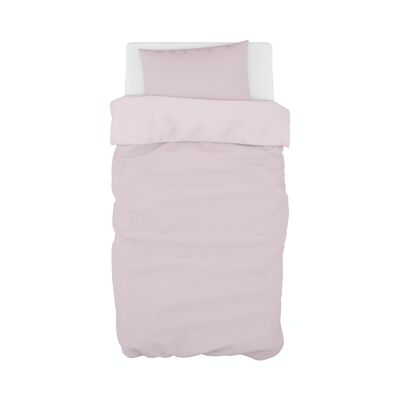 Housse de couette pour lit avec taie - ROSE MAUVE