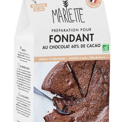 Préparation pour gâteaux bio : Fondant au Chocolat - Grand format ! 610g