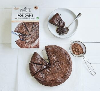 Préparation pour gâteaux bio : Fondant au Chocolat - Grand format ! 610g 2