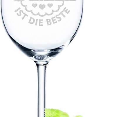 Leonardo Daily Engraved Wine Glass - Grandma is the Best - 460ml - Suitable for both red and white wine