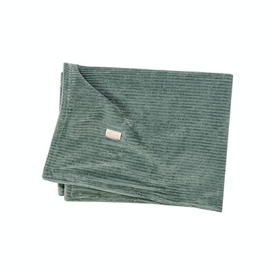 Velvet blanket for bed - VINTAGE GREEN