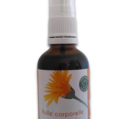 Huile corporelle au calendula - Synergie d'huiles végétales et de plantes médicinales