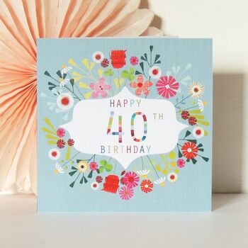 FLN40 Floral 40e anniversaire carte 2