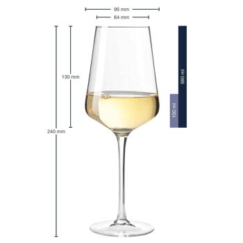 Verre à vin gravé Leonardo Puccini - Le vin ne parle pas - 560 ml - Convient à la fois au vin rouge et au vin blanc 3