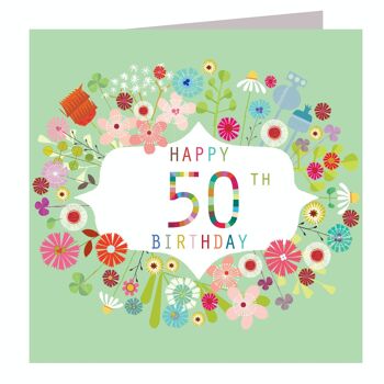 FLN50 Floral 50e anniversaire carte 1