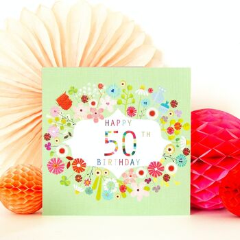 FLN50 Floral 50e anniversaire carte 3