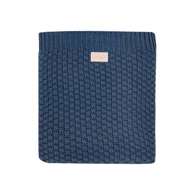 Cotton and Bamboo blanket for pram/cradle - OCEAN BLUE