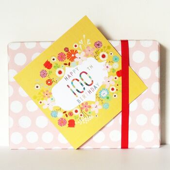 FLN100 Carte florale du 100e anniversaire 2
