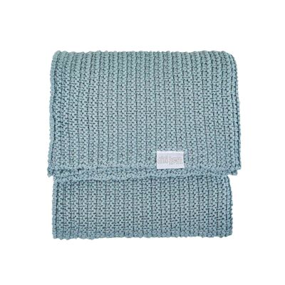 Cotton blanket for pram/cradle  - PETROL BLUE