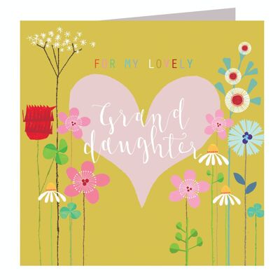 FLG06 Tarjeta de felicitación encantadora para nieta