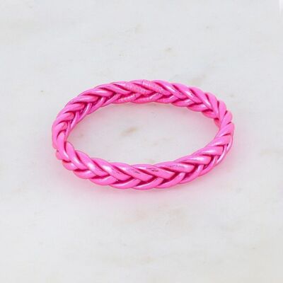 Brazalete budista trenzado fucsia