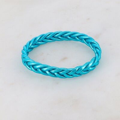 Brazalete budista azul trenzado