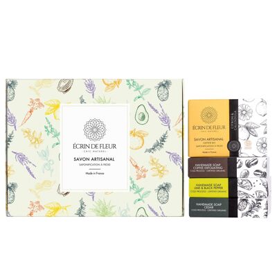 Cèdre/Lime & Noir/Citron & Calendula/Café Exfoliant 4x90g