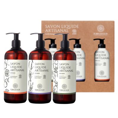 Lot de 3 Savons Liquides - Pure Olive, Lavande, Agrumes 3X500ml