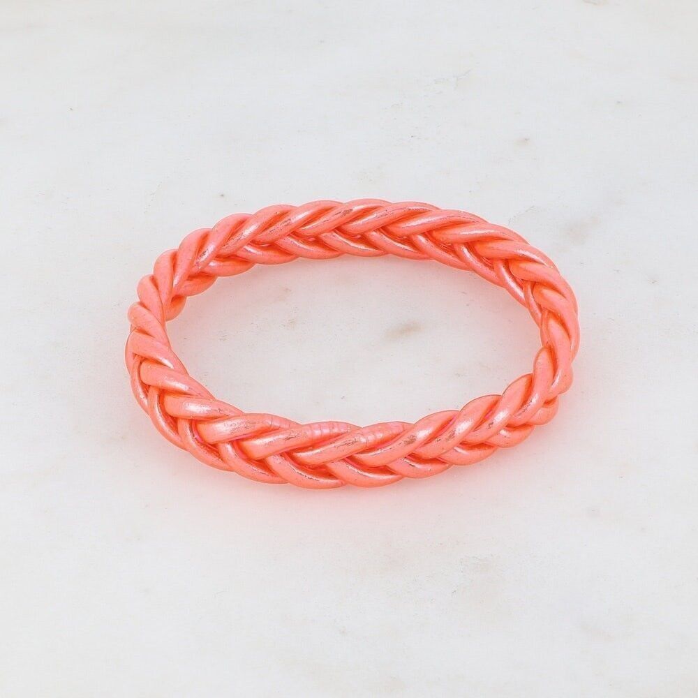 Braccialetto buddista intrecciato in corallo